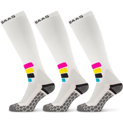 Poederbaas Skisokken Compressie Technical Pro Merino 3-pack Wit-43/46 Poederbaas Skisokken Compressie Technical Pro Merino 3-pack Wit-43/46