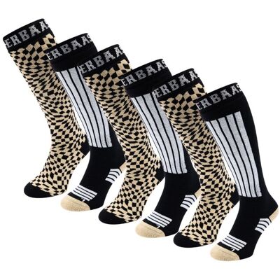 Poederbaas Skisokken 6-pack Warm Sand-43/46 Poederbaas Skisokken 6-pack Warm Sand-43/46