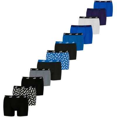 Puma Boxershorts Promo 12-pack Zwart / Blauw-XL Puma Boxershorts Promo 12-pack Zwart / Blauw-XL