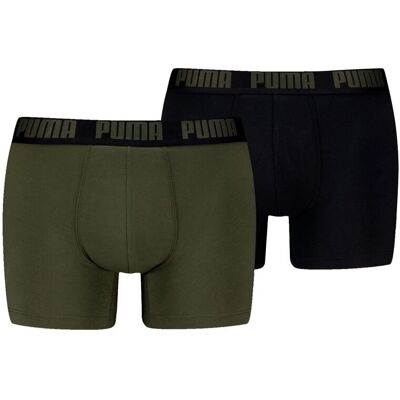 Puma Boxershorts Everyday Basic 2-pack Forest Night Tonal-L Puma Boxershorts Everyday Basic 2-pack Forest Night Tonal-L