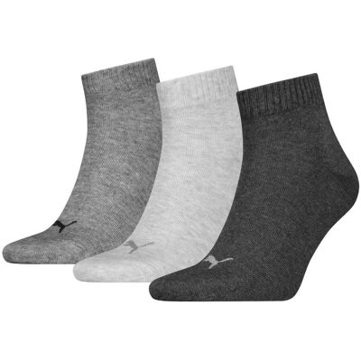Puma Quarter sokken 3-pack Antraciet Melange-39/42 Puma Quarter sokken 3-pack Antraciet Melange-39/42