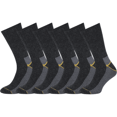 STAPP Thermosokken Heren Yellow 6-pack Antraciet Melange-43/46 STAPP Thermosokken Heren Yellow 6-pack Antraciet Melange-43/46
