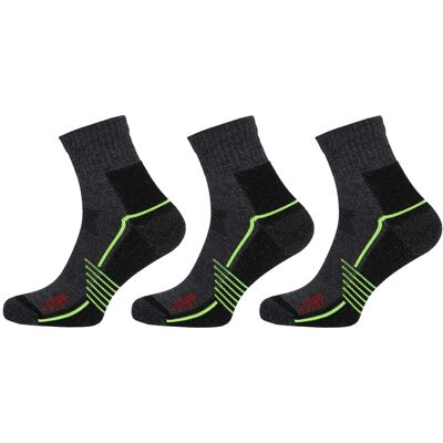 STAPP Wandelsokken Quarter Active Outdoor Bamboe 3-pack Donkergrijs-43/46 STAPP Wandelsokken Quarter Active Outdoor Bamboe 3-pack Donkergrijs-43/46