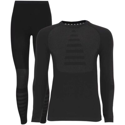 STAPP Heat Thermoset Heren Merino Wol - Thermoshirt + Thermolegging - Zwart-L STAPP Heat Thermoset Heren Merino Wol - Thermoshirt + Thermolegging - Zwart-L