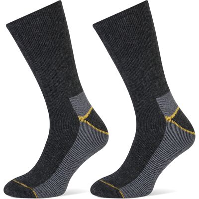 STAPP Thermosokken Heren Yellow 2-pack Antraciet Melange-39/42 STAPP Thermosokken Heren Yellow 2-pack Antraciet Melange-39/42