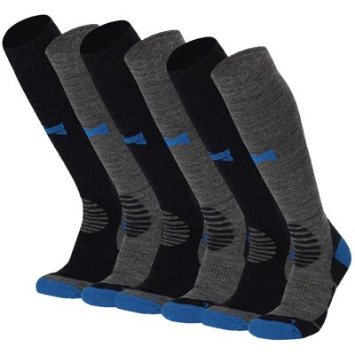 Xtreme Outdoor Sokken Compressie 6-pack Multi Grey-45/47 Xtreme Outdoor Sokken Compressie 6-pack Multi Grey-45/47