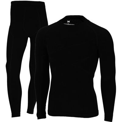 Xtreme Thermoset Heren Merino Wol - Thermoshirt + Thermolegging - Black Melange-XXL Xtreme Thermoset Heren Merino Wol - Thermoshirt + Thermolegging - Black Melange-XXL