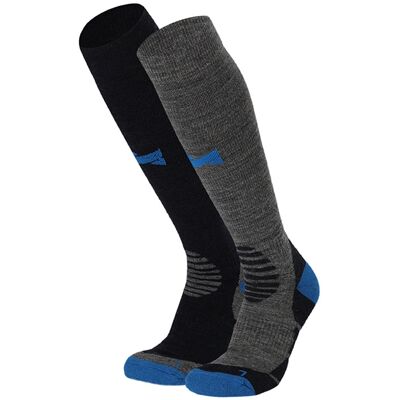 Xtreme Outdoor Sokken Compressie 2-pack Multi Grey-45/47 Xtreme Outdoor Sokken Compressie 2-pack Multi Grey-45/47