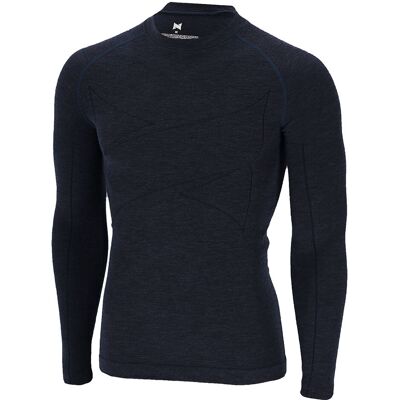 Xtreme Thermoshirt Heren Merino Wol Navy Melange-XL Xtreme Thermoshirt Heren Merino Wol Navy Melange-XL
