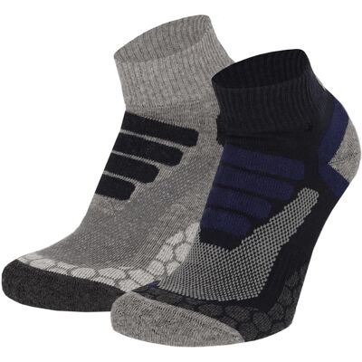 Xtreme Wandelsokken Quarter 2-pack Multi Blue-45/47 Xtreme Wandelsokken Quarter 2-pack Multi Blue-45/47