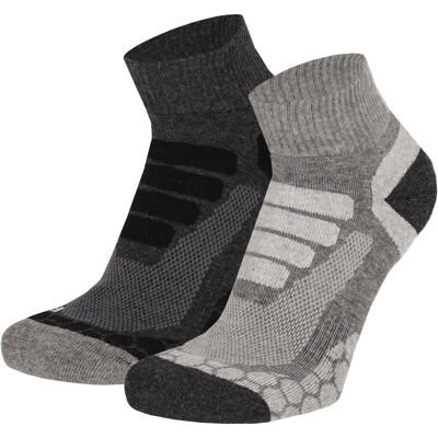 Xtreme Wandelsokken Quarter 2-pack Multi Grey-42/45 Xtreme Wandelsokken Quarter 2-pack Multi Grey-42/45