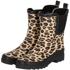XQ Dames Regenlaarzen Rubber Printed Chelsea Panter Print-37 XQ Dames Regenlaarzen Rubber Printed Chelsea Panter Print-37