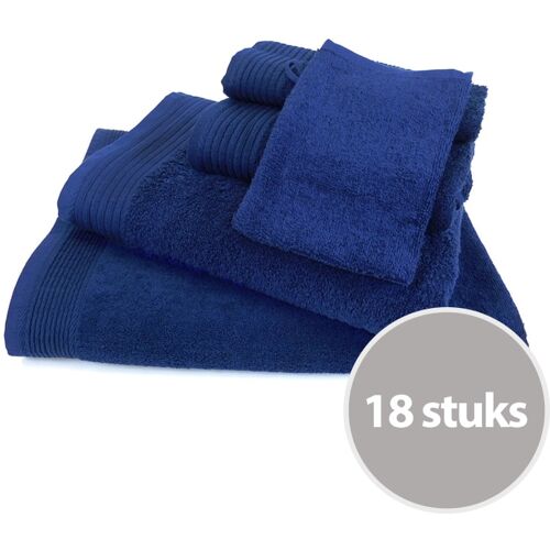 The One Towelling The One basic pakket badtextiel 450 gram Donker blauw - 18 stuks