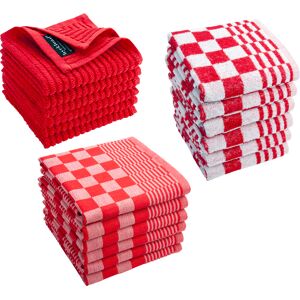 Byrklund Keukenset Clean Rood - 18 delig - Theedoeken, Keukendoeken & Vaatdoeken Byrklund Keukenset Clean Rood - 18 delig - Theedoeken, Keukendoeken & Vaatdoeken