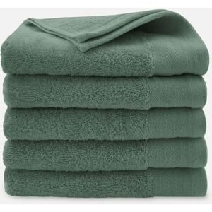 Walra Soft Cotton Handdoeken 50 x 100 cm - 550 gr/m² - Legergroen - 5 stuks Walra Soft Cotton Handdoeken 50 x 100 cm - 550 gr/m² - Legergroen - 5 stuks