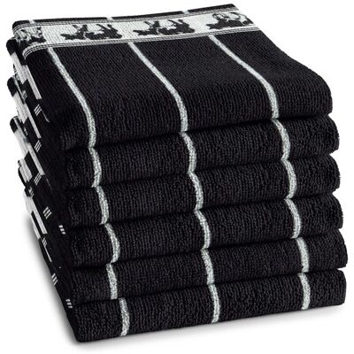 DDDDD Keukendoek Koeien Zwart - 6 stuks DDDDD Keukendoek Koeien Zwart - 6 stuks