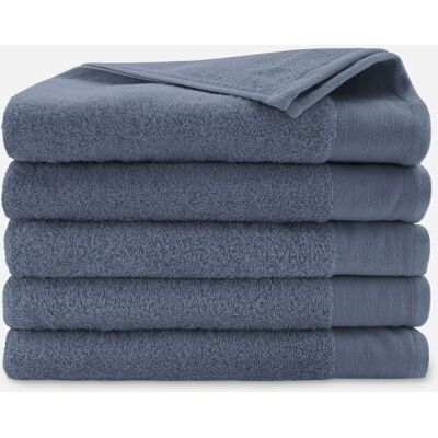 Walra Soft Cotton Handdoeken 70 x 140 cm - 550 gr/m² - Indigo - 5 stuks Walra Soft Cotton Handdoeken 70 x 140 cm - 550 gr/m² - Indigo - 5 stuks