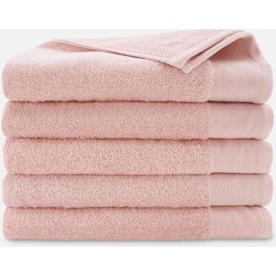 Walra Soft Cotton Handdoeken 70 x 140 cm - 550 gr/m² - Roze - 5 stuks Walra Soft Cotton Handdoeken 70 x 140 cm - 550 gr/m² - Roze - 5 stuks