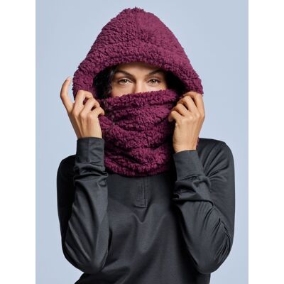 Poederbaas Balaclava Dames Fluffy Bordeaux Poederbaas Balaclava Dames Fluffy Bordeaux