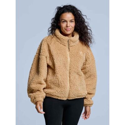 Poederbaas Fluffy Jacket Dames Four Seasons Warm Sand-S Poederbaas Fluffy Jacket Dames Four Seasons Warm Sand-S