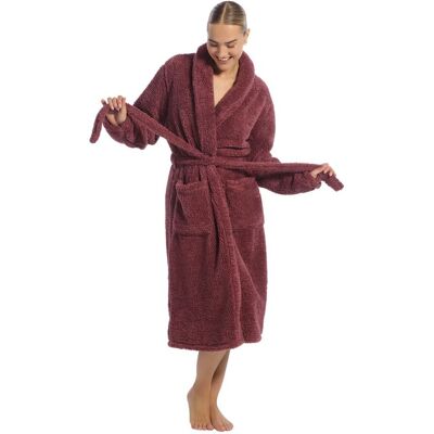 Ten Cate Badjas Dames Teddy Mauve-M Ten Cate Badjas Dames Teddy Mauve-M