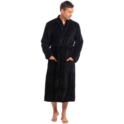Ten Cate Badjas Heren Zwart / Grijs-M Ten Cate Badjas Heren Zwart / Grijs-M