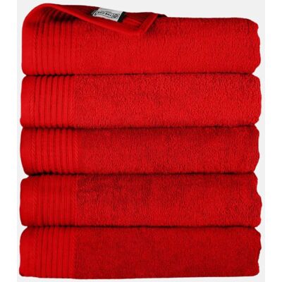 The One Towelling - 5-pack - Rood - 70x140 cm - bath towel The One Towelling - 5-pack - Rood - 70x140 cm - bath towel