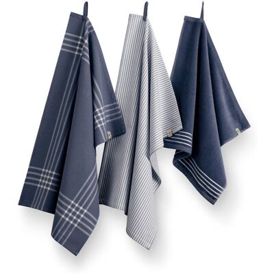 Walra Keuken- en Theedoekenset Superior Blauw Walra Keuken- en Theedoekenset Superior Blauw