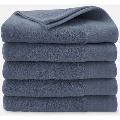 Walra Soft Cotton Handdoeken 50 x 100 cm - 550 gr/m² - Indigo - 5 stuks Walra Soft Cotton Handdoeken 50 x 100 cm - 550 gr/m² - Indigo - 5 stuks