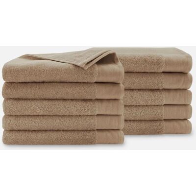 Walra Soft Cotton Handdoek 70 x 140 cm 550 gram Bruin - 10 stuks Walra Soft Cotton Handdoek 70 x 140 cm 550 gram Bruin - 10 stuks