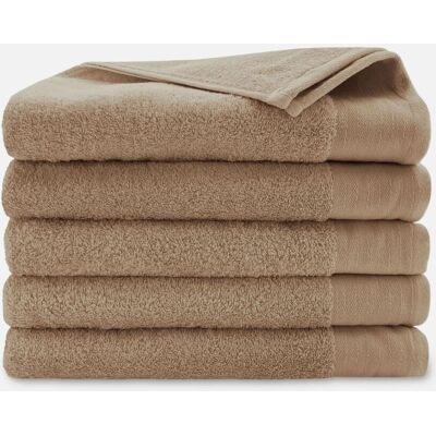 Walra Soft Cotton Handdoek 70 x 140 cm 550 gram Bruin - 5 stuks Walra Soft Cotton Handdoek 70 x 140 cm 550 gram Bruin - 5 stuks