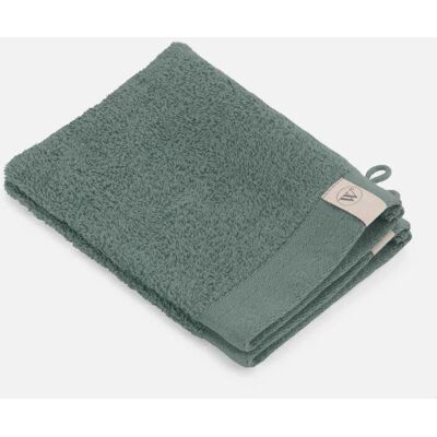Walra Soft Cotton Washandje 16 x 21 cm 550 gram Legergroen - 2 stuks Walra Soft Cotton Washandje 16 x 21 cm 550 gram Legergroen - 2 stuks