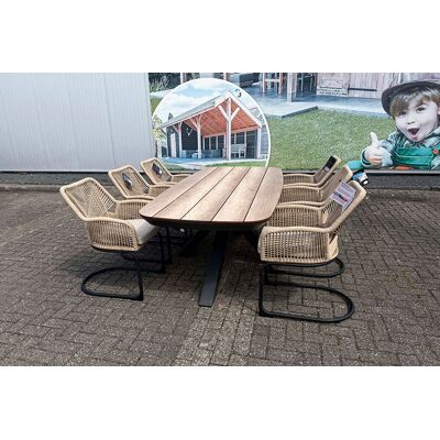 SenS-Line Vivant tuinset tafel en 6 swingstoelen SenS-Line Vivant tuinset tafel en 6 swingstoelen