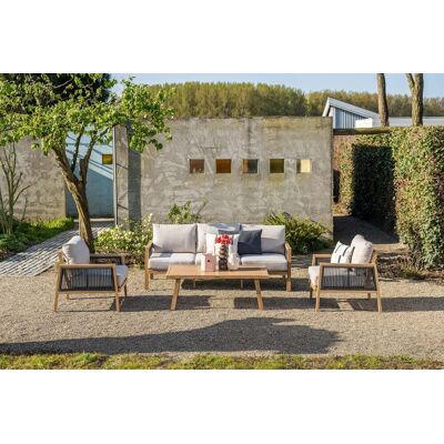 Garden Impressions Decala Loungeset - 4-delig aluminium - light teak look - desert sand Garden Impressions Decala Loungeset - 4-delig aluminium - light teak look - desert sand