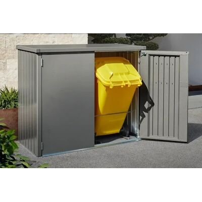 BIOHORT Opslagbox - Staal, quarzgrijs metallic - 147cm x 129cm x 88cm BIOHORT Opslagbox - Staal, quarzgrijs metallic - 147cm x 129cm x 88cm
