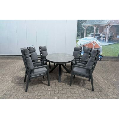 SenS-Line Harmonia tuinset ovale tafel met 6 verstelbare stoelen SenS-Line Harmonia tuinset ovale tafel met 6 verstelbare stoelen
