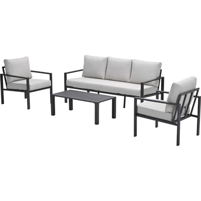 Garden Impressions Springs loungeset- 4-delig - carbon black - desert sand Garden Impressions Springs loungeset- 4-delig - carbon black - desert sand