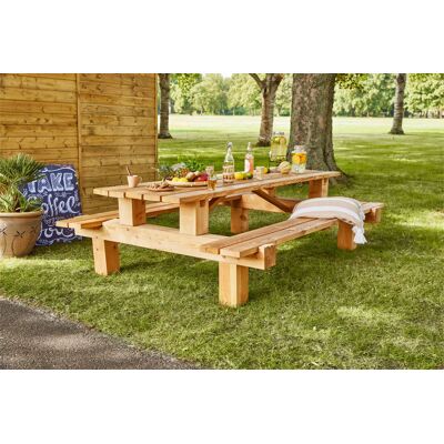 Tuindeco Picknicktafel lariks/douglas Boss 250x180x75 cm Tuindeco Picknicktafel lariks/douglas Boss 250x180x75 cm