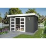 Van Kooten Tuin en Buitenleven Blokhut Mikkel 400x295 cm - Carbon Grey-Wit gecoat