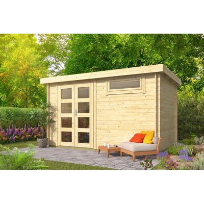 Tuindeco Uddel blokhut 380 x 260 cm 28 mm vuren groen geïmpregneerd Tuindeco Uddel blokhut 380 x 260 cm 28 mm vuren groen geïmpregneerd