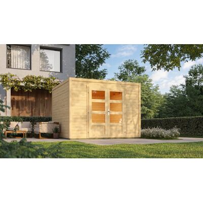 Outdoor Life Quby blokhut 300x300 cm 28 mm vuren blank Outdoor Life Quby blokhut 300x300 cm 28 mm vuren blank