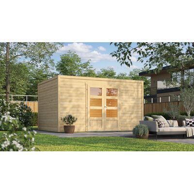 Outdoor Life Quby blokhut 400x300 cm 28 mm vuren blank Outdoor Life Quby blokhut 400x300 cm 28 mm vuren blank