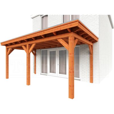Trendhout Aanbouwveranda Lucca 555x325 cm - Plat dak Trendhout Aanbouwveranda Lucca 555x325 cm - Plat dak