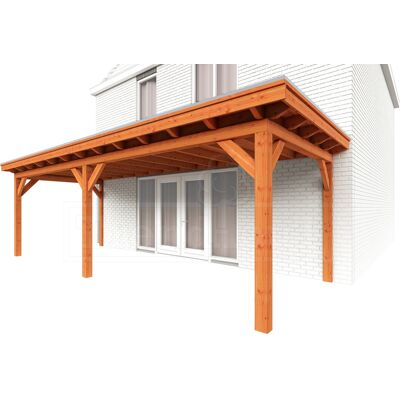 Trendhout Aanbouwveranda Lucca 790x325 cm - Plat dak Trendhout Aanbouwveranda Lucca 790x325 cm - Plat dak
