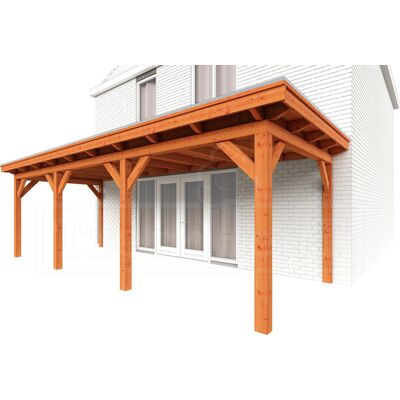 Trendhout Aanbouwveranda Lucca 795x325 cm - Plat dak Trendhout Aanbouwveranda Lucca 795x325 cm - Plat dak