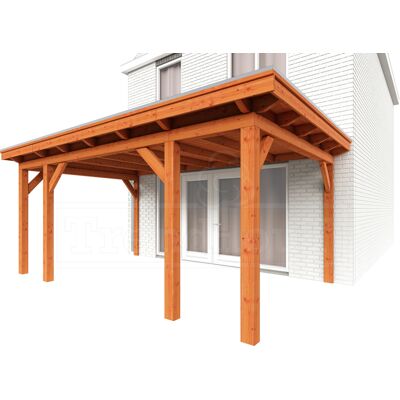 Trendhout Aanbouwveranda Lucca 560x390 cm - Plat dak Trendhout Aanbouwveranda Lucca 560x390 cm - Plat dak