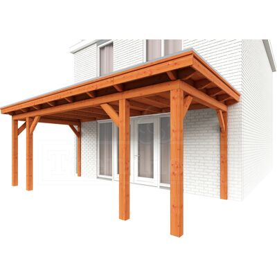 Trendhout Aanbouwveranda Lucca 625x325 cm - Plat dak Trendhout Aanbouwveranda Lucca 625x325 cm - Plat dak