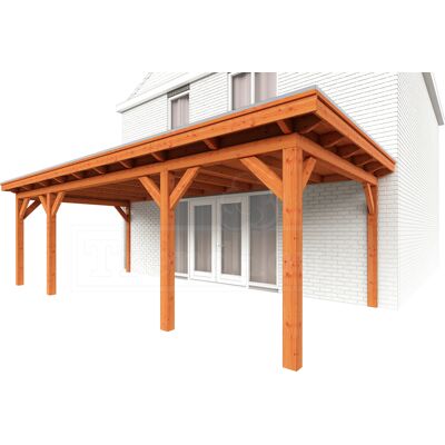 Trendhout Aanbouwveranda Lucca 780x390 cm - Plat dak Trendhout Aanbouwveranda Lucca 780x390 cm - Plat dak