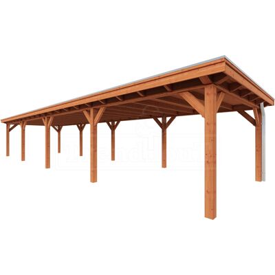 Trendhout Buitenverblijf Florence 1480x425 cm Lariks/Douglas blank Plat dak Trendhout Buitenverblijf Florence 1480x425 cm Lariks/Douglas blank Plat dak