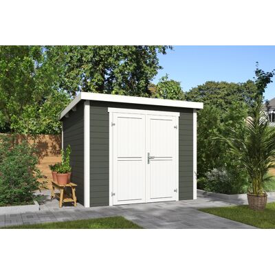 Outdoor Life Mila Tuinhuis 250x250 cm 28 mm vuren Green Grey-wit gecoat Outdoor Life Mila Tuinhuis 250x250 cm 28 mm vuren Green Grey-wit gecoat